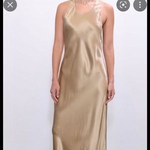 NWT Re/Done 90’s Silk Slip Dress in Khaki